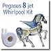 Kitchen & Housewares : Pegasus Trade 8 Whirlpool Kit, White Jets, White Controls