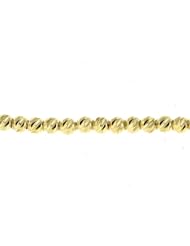 14KT Yellow Diamond Cut Beads Bracelets Length = 7.25
