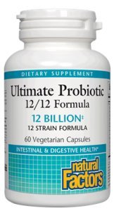 Natural Factors Ultimate Probiotic 12/12 Formula, 120 Vcaps (Pack of 2)