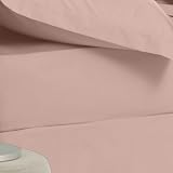 Dorma Pale Pink Kingsize Fitted Sheet (153 x 200 x 32cm)