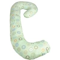 Leachco Snoogle Chic Total Body Pregnancy Pillow with Easy on-off Zippered Cover - Sunny Circles