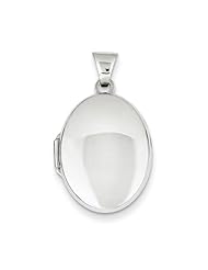 Sterling Silver 21mm Polished 2-Frame Oval Locket. Metal Wt- 1.51g
