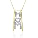 Jewelry : 10K Yellow Gold Diamond "MOM" Pendant