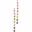 14K Yellow Gold Multicolor Diamond Dangling Earrings