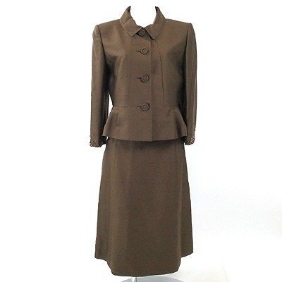 (フォクシー) FOXEY こげ茶スカートスーツ 42 中古