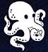 Octopus Vinyl Sticker Decal ~ White