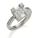 Jewelry : 18K White Gold Diamond Antique Vintage Style Ring