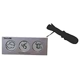 Taylor 1465 Indoor/Outdoor Thermometer and Forecaster-Silver