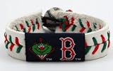 MLB Boston Red Sox Mascot Wally Genuine Baseball Leather GameWear Bracelet