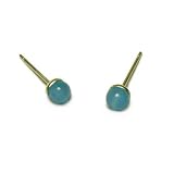 Cats Eye Stud Colorful Fashion Earrings, 4mm