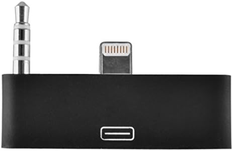 Zahren Technologies® Black 8-pin to 30-pin Charging + Sync sound dock with 3.5mm Audio Adapter Converter for iPhone 5 / 5S / 5C / iPad 4 & mini & iPod Touch 7th