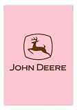 Pink John Deere Silk Reflections Garden Size Flag