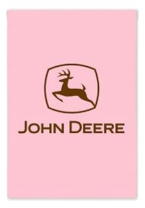 Pink John Deere Silk Reflections Garden Size Flag