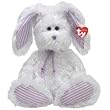 TY Classic Mayfair White Bunny with Purple Accents