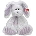 TY Classic Mayfair White Bunny with Purple Accents