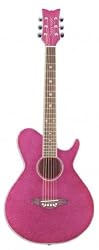 Daisy Rock WildWood Acoustic Short Scale Guitar, Atomic Pink
