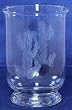 Individually Hand Etched Cactus Glass Candle Shade 5.5"H Set of Two