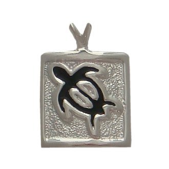 Hawaiian Jewelry Honu Sea Turtle Sterling Silver Pendant