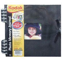 Kodak Photo Memories, 8" x 8" Spiral Bound Scrapbook with Black Cover Color.