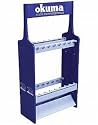 Okuma Fishing Tackle Display Rod Rack Holds 16 rods ABS #RR-B1