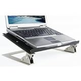 Tilting Laptop Desk Stand - Ergonomic Platform (Black/Silver) (4