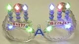LEDハッピーバースデーメガネ クリアー