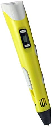 Upgrade 3D Stereoscopic Printer Pen with Temperature Control LCD (Plug EU : Pink)