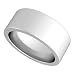 14k White Gold 8mm Classic Plain Flat Wedding Band Ring