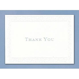 Click here to buy White Essence Pearl Thank You Cards by SHOPZEUS.