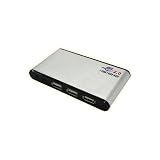 7 Port Powered Aluminium Finished Mini USB 2.0 / 1.1 HUB, Turn 1 port into 7 Ports. High Speed USB with UK Power.