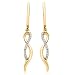 10k White or Yellow Gold Diamond Twist Earrings (.06 cttw, I-J Color, I3 Clarity)