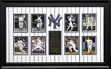 New York Yankees Captains Framed Commemorative Display Piece with 8 4X5 Photos, Logo, and Plate