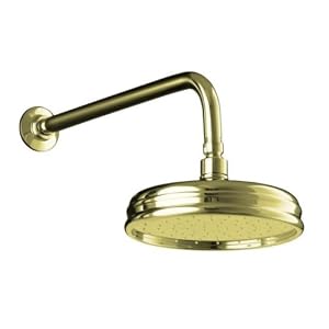 KOHLER K-10122-AF Rain Showerhead with Traditional Design, Vibrant French Gold