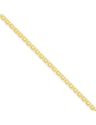 14k 2mm Light Weight Handmade Flat Chain, Size 10