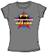 Search : Justice League STAND TALL Juniors Size Fitted Girly Charcoal Gray T-shirt Tee Shirt