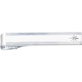Rhodium Plated 0.01 cttw Diamond Tie Bar