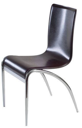 ITALMODERN Grace Leather Chair, Brown, Set of 4