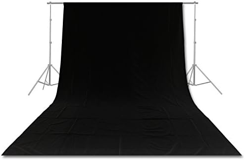 Emart 10x20-Feet Pure Muslin Cotton Backdrop for Photography, Video and Television (Black)
