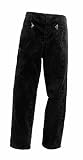 Cordhose mit Lederecken 210-0-100-46 Cordhose, 89 % Baumwolle, 11 % Polyester, Gr&ouml;&szlig;e 46, Farbe: schwarz