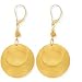 925 Silver with Yellow Gold Double Disc Earrings