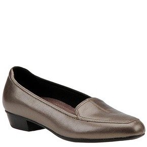 Clarks Women's Timeless Flat,Grey Metallic,8.5 M US