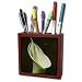 Add More Color - Floral Designs - Silky White Flower. An elegant silky white floral design. Great gift for her for all occasions. - Tile Pen Holders-5 inch tile pen holder