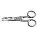 Klein 2100-9 Stainless Steel Electrician?s Scissors Stripping Notches Silver 5 1/4-Inches