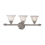 Minka Lavery Richelieu 5273-77 Glass Reversible 3 Light 300w (8"H x 26"W) Vanity Lighting in Chrome