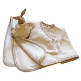 Sckoon Organic Cotton Brown Edge Kimono Set - Size 3-6 Months