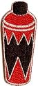 2.5" Red Party Cocktail Shaker Alcohol Drink Patch