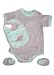Carolina Panthers Pink Creeper with Bib and Booties, Size= 12 Months
