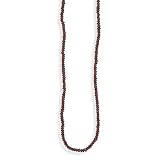 Sterling Silver Faceted Garnet Bead Necklace
