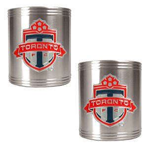 Toronto FC MLS 2pc Stainless Steel Can Holder Set - Primary Team Logo Toronto FC MLS 2pc Stainless Steel Can Holder Set - Primary Team Logo