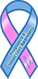 Pregnancy and Infant Loss Awareness Ribbon Magnet, Dimensions: 3 7/8" x 8"
